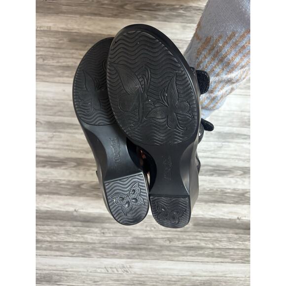 Alegria Womens Strappy Sandals Size 10.5-11 EUR 41 Black Leather Comfort Shoes - Picture 2 of 10